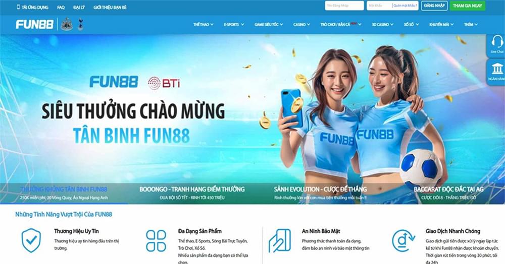 Fun88 – Tài xỉu đổi tiền thật miễn phí