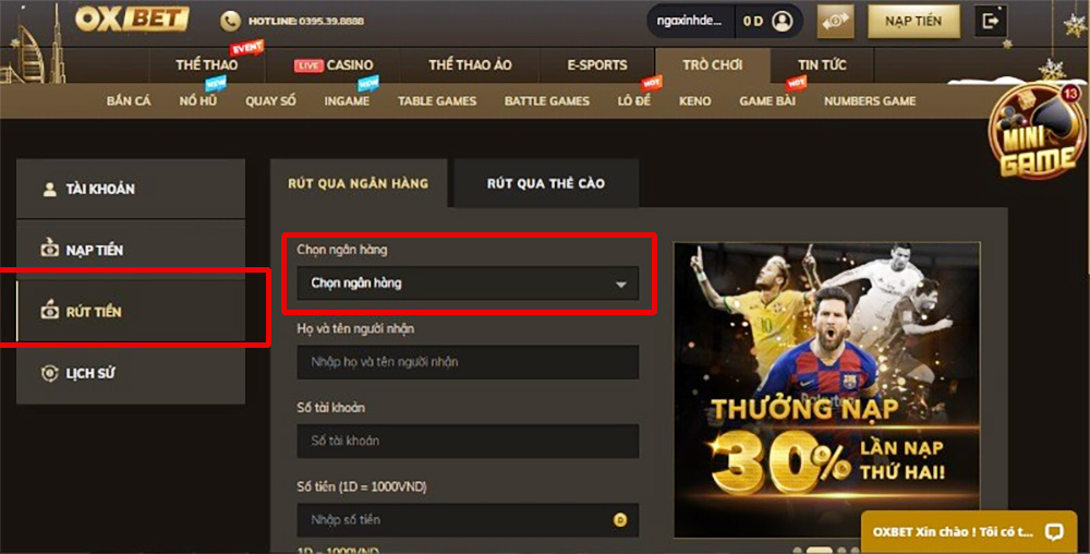 Hướng dẫn đổi thưởng và rút tiền OXbet nhanh an toàn?, Nhà cái uy tín, Top Nhà Cái Uy Tín Nhất Việt Nam 2025, top nhà cái uy tín Quy trình rút tiền về ngân hàng nhanh chóng an toàn