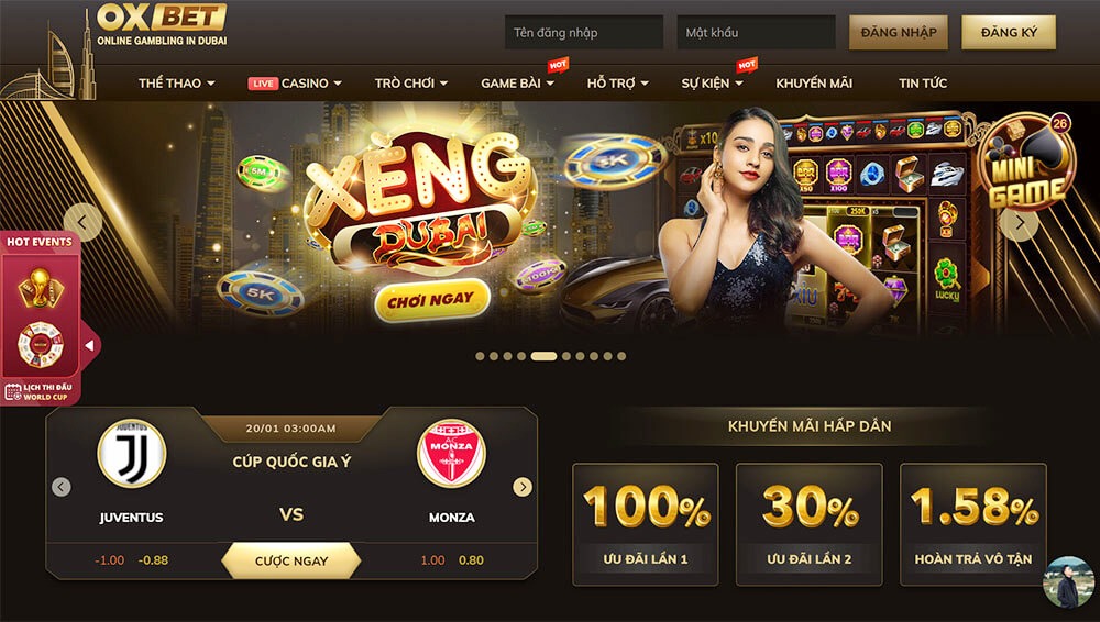 Oxbet cung cấp thưởng nạp hấp dẫn