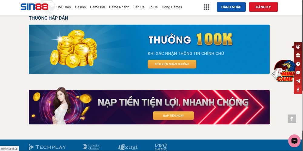 Sin88 là một cơ hội tốt đối với người chơi
