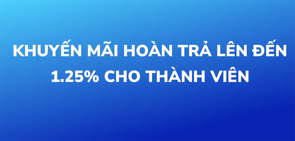 TA88 hoàn tiền lên tới 1,25%