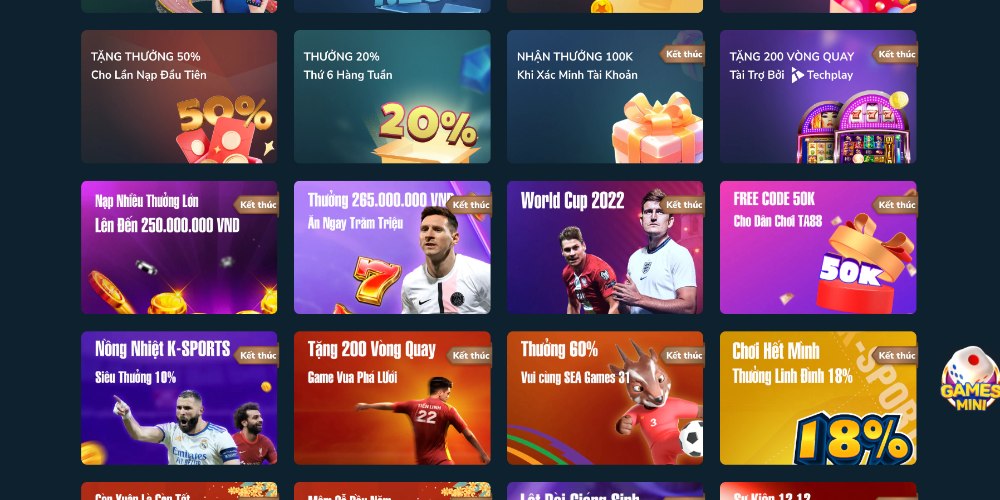 Nhà cái TA88 sở hữu Giftcode và Minigame hấp dẫn