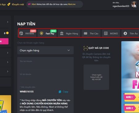 Hướng dẫn nạp tiền NBET và rút tiền nhanh chóng cho newbie