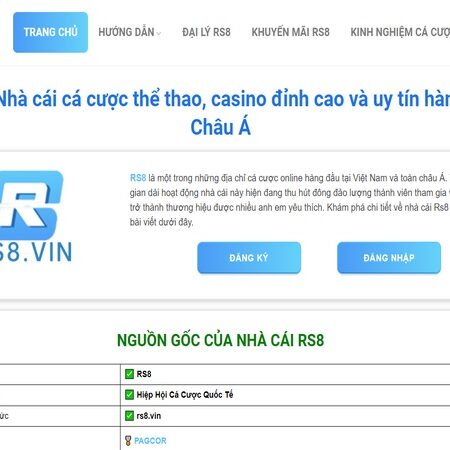 Rs8.vin – Trang đại lý chính thức của nhà cái RS8 uy tín nhất Việt Nam